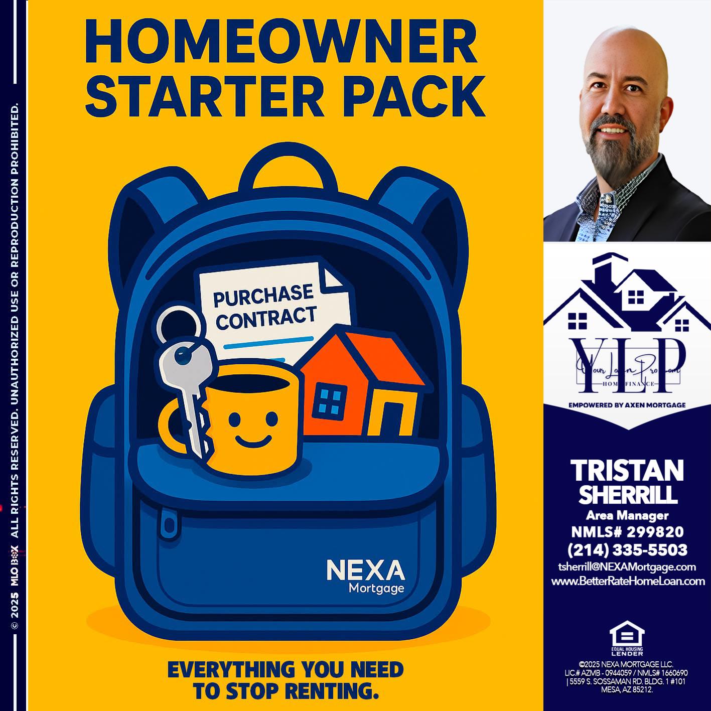 NEED A HOMEOWNER PACK.. - Tristan Sherrill -Branch Manager