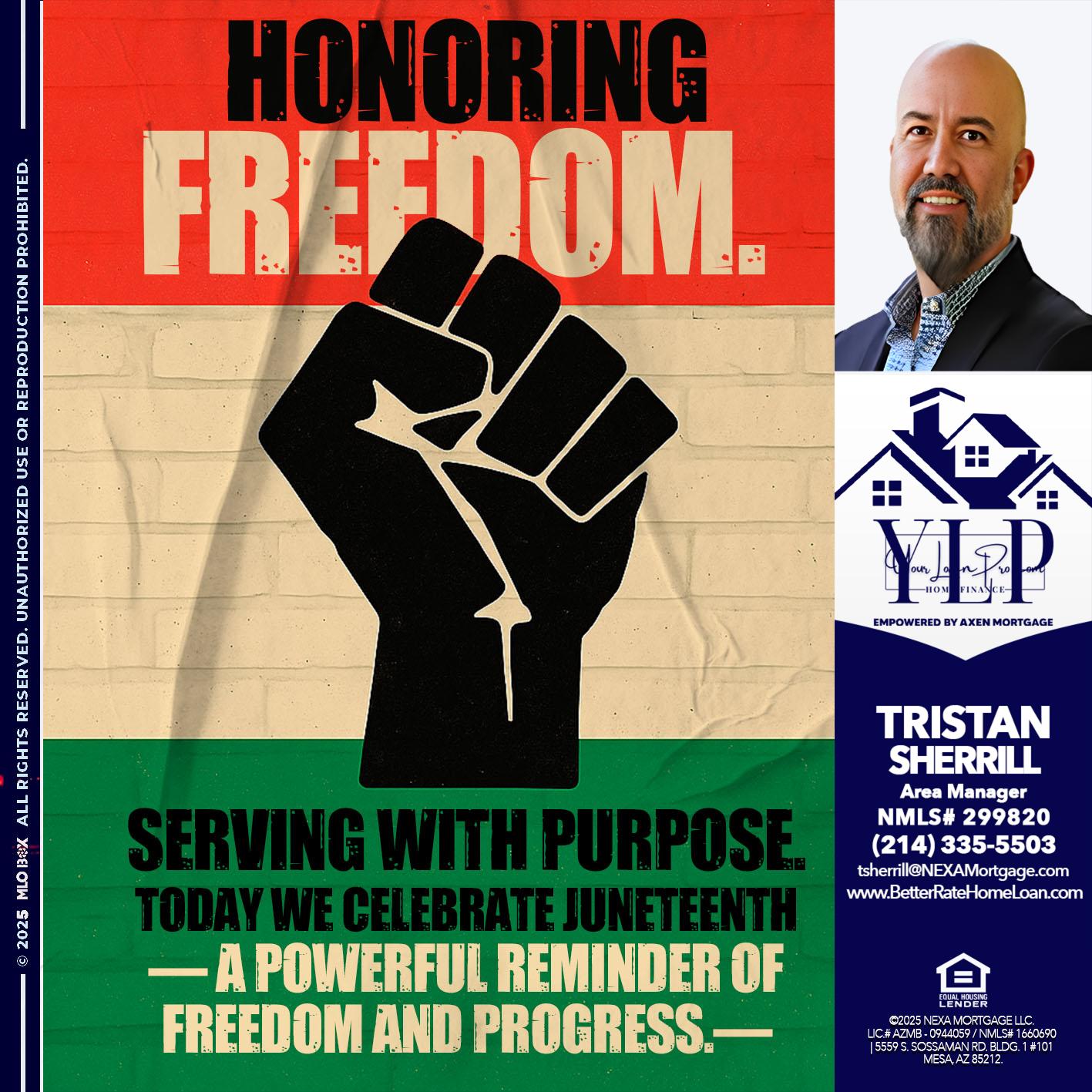 HONORING FREEDOM - Tristan Sherrill -Branch Manager