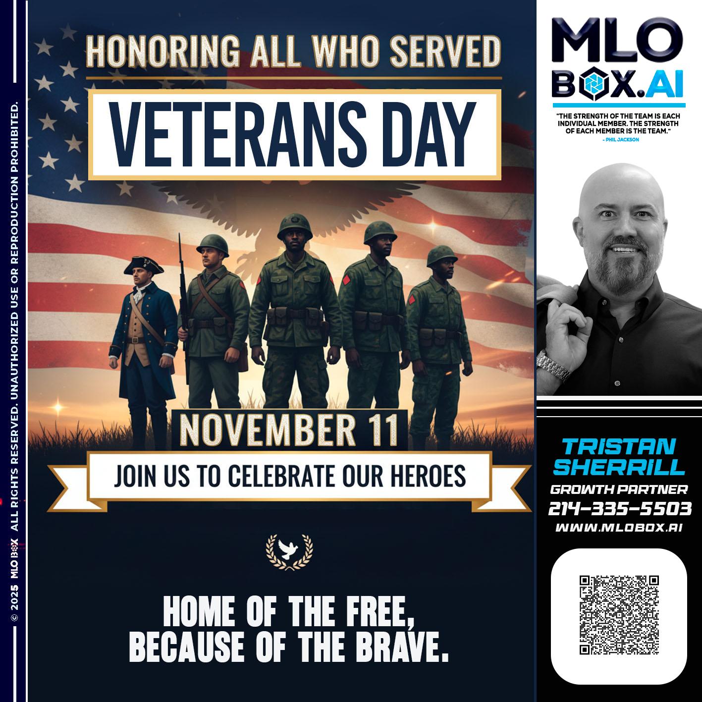 VETERANS DAY - Tristan Sherrill -Branch Manager