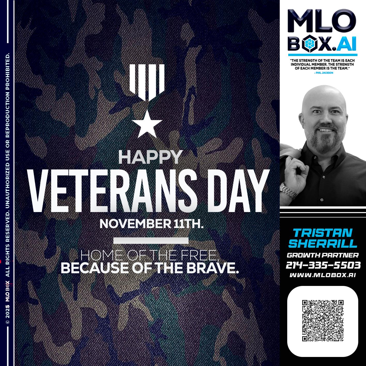 VETERANS DAY - Tristan Sherrill -Branch Manager