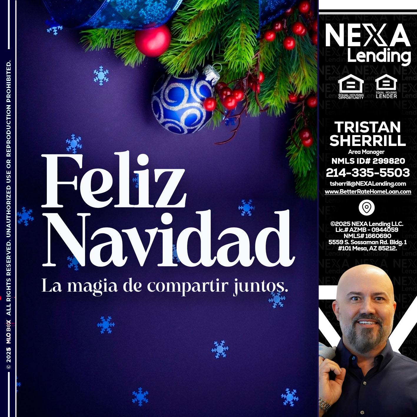 FELIZ NAVIDAD - Tristan Sherrill -Branch Manager