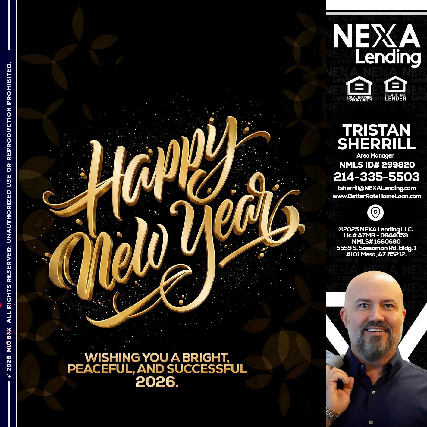 HAPPY NEW YEAR - Tristan Sherrill -Branch Manager