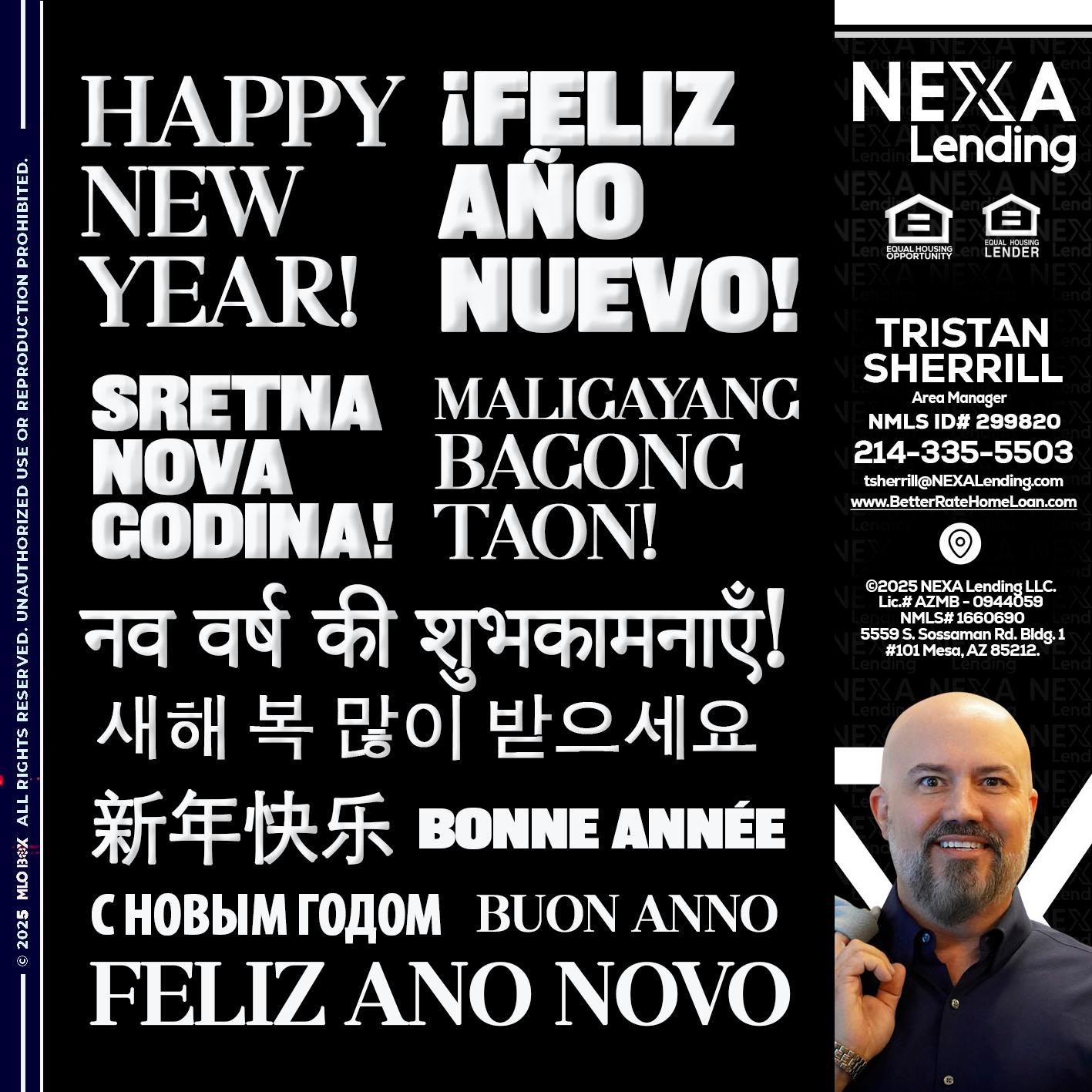 HAPPY NEW YEAR - Tristan Sherrill -Branch Manager