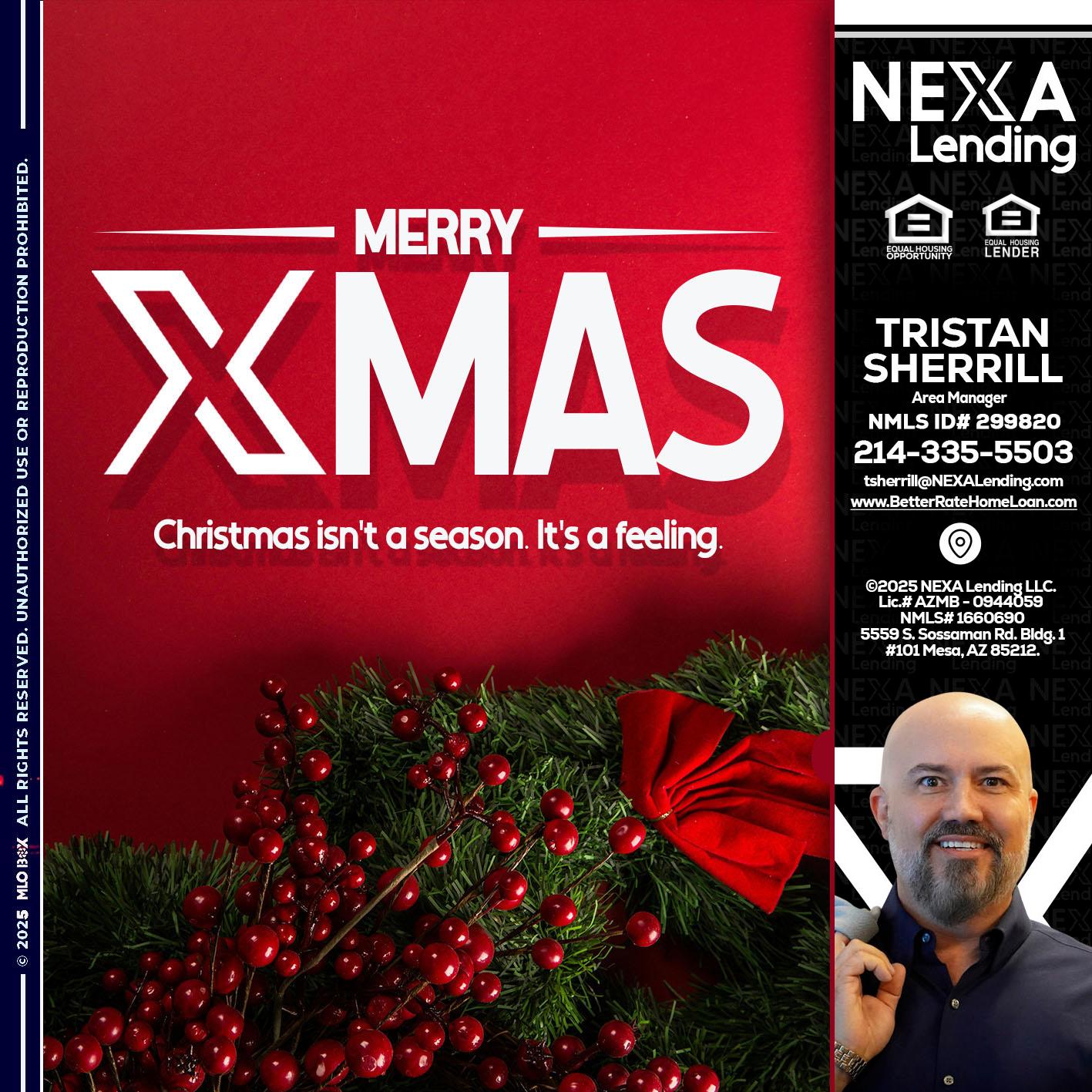 merry xmas - Tristan Sherrill -Branch Manager