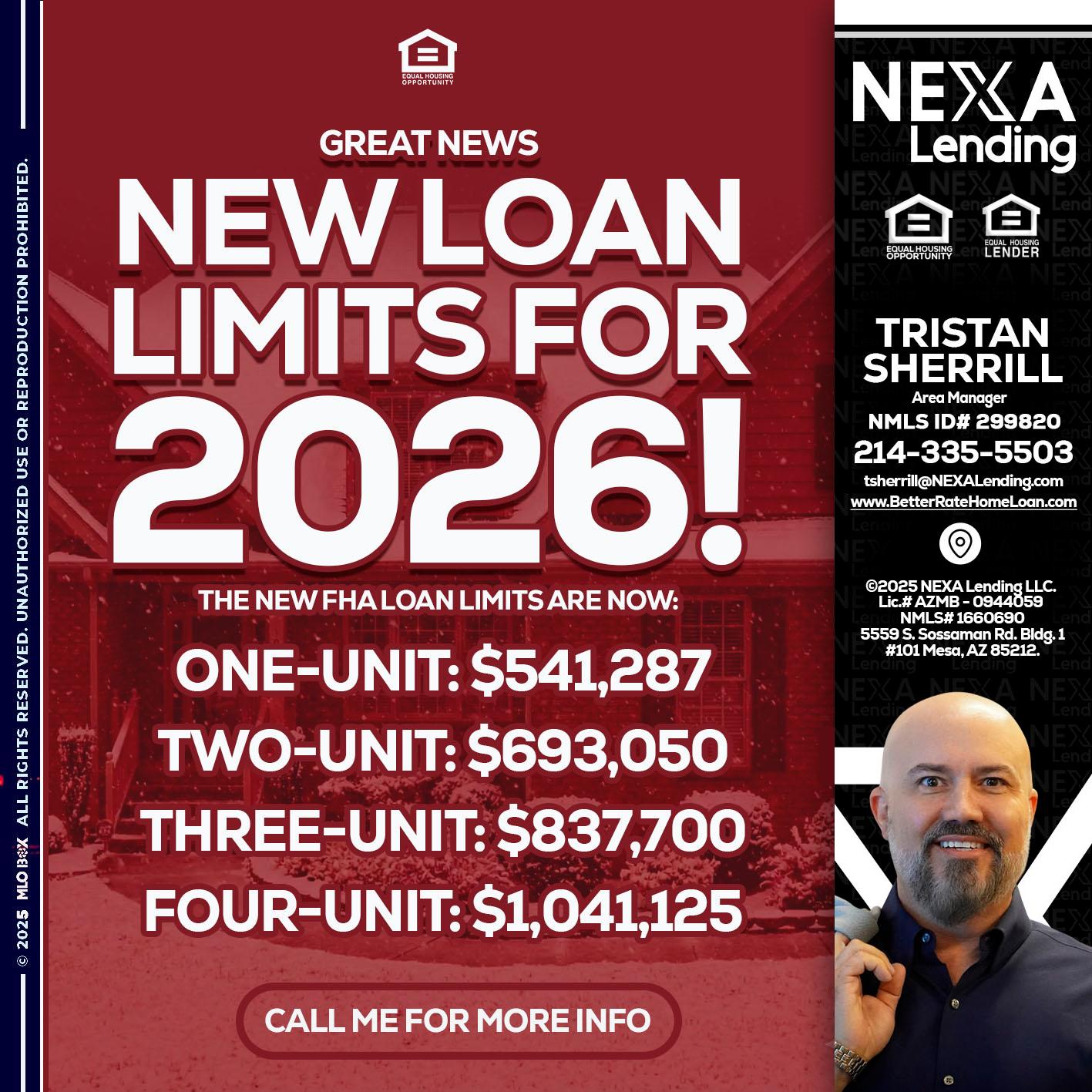 loan limits - Tristan Sherrill -Branch Manager