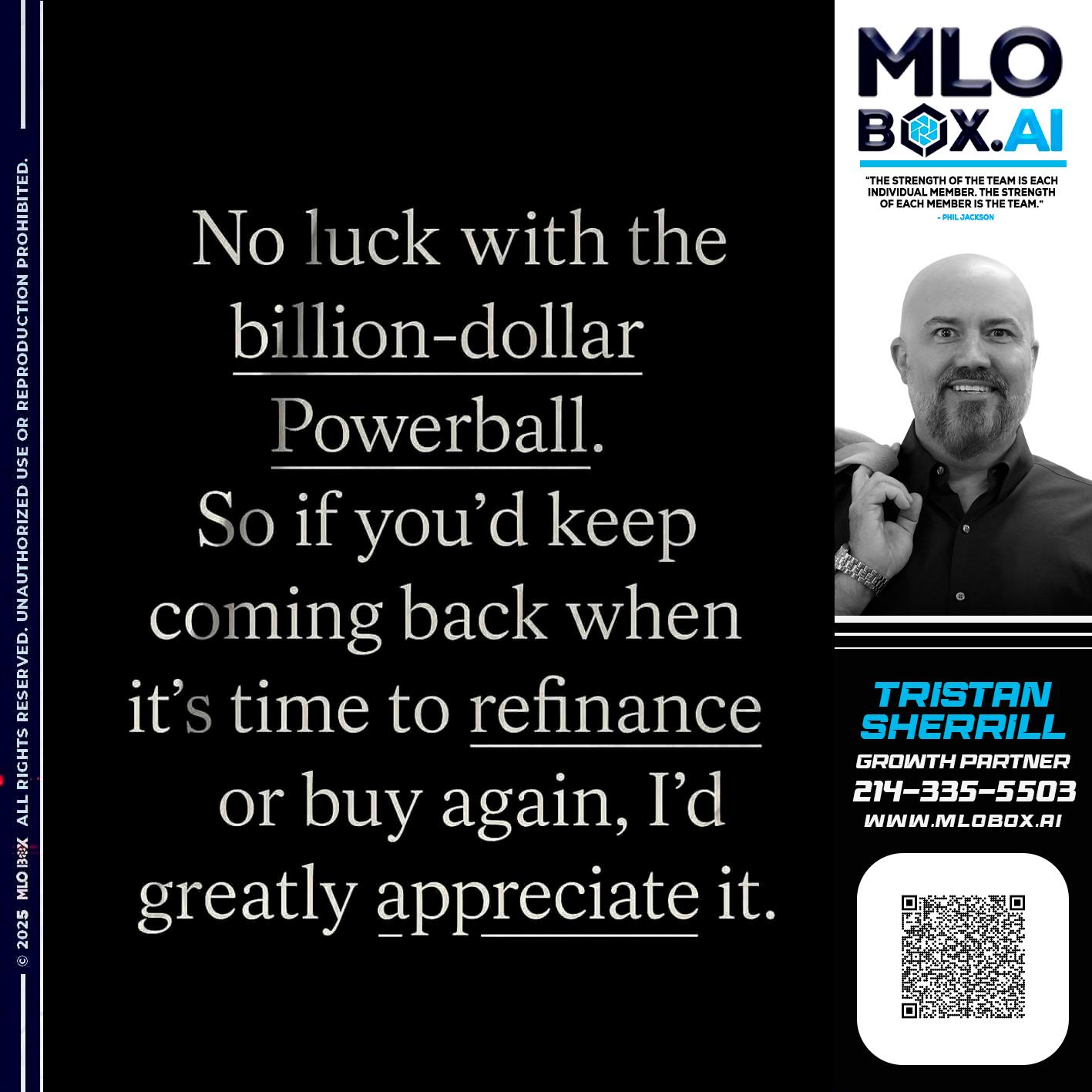 NO LUCK - Tristan Sherrill -Branch Manager