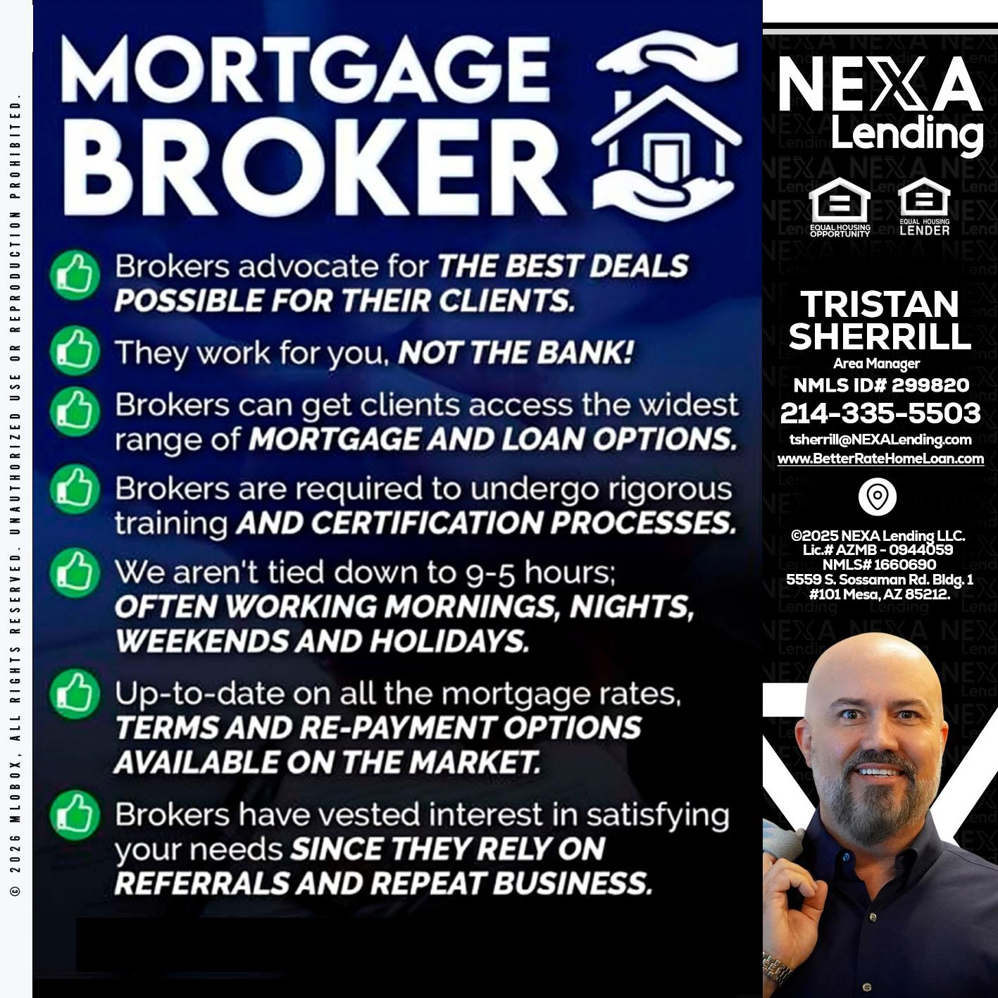 MORTGAGE BROKER - Tristan Sherrill -Branch Manager