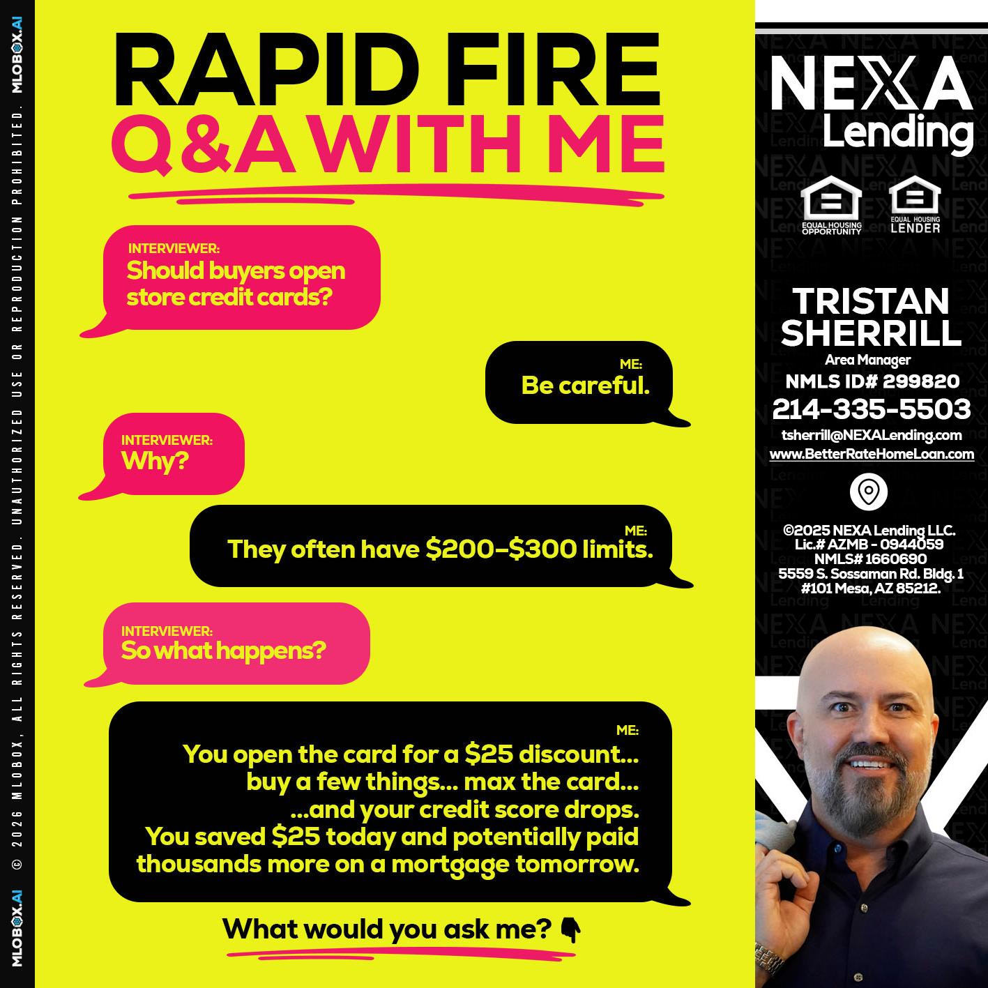 RAPID FIRE Q&A - Tristan Sherrill -Branch Manager