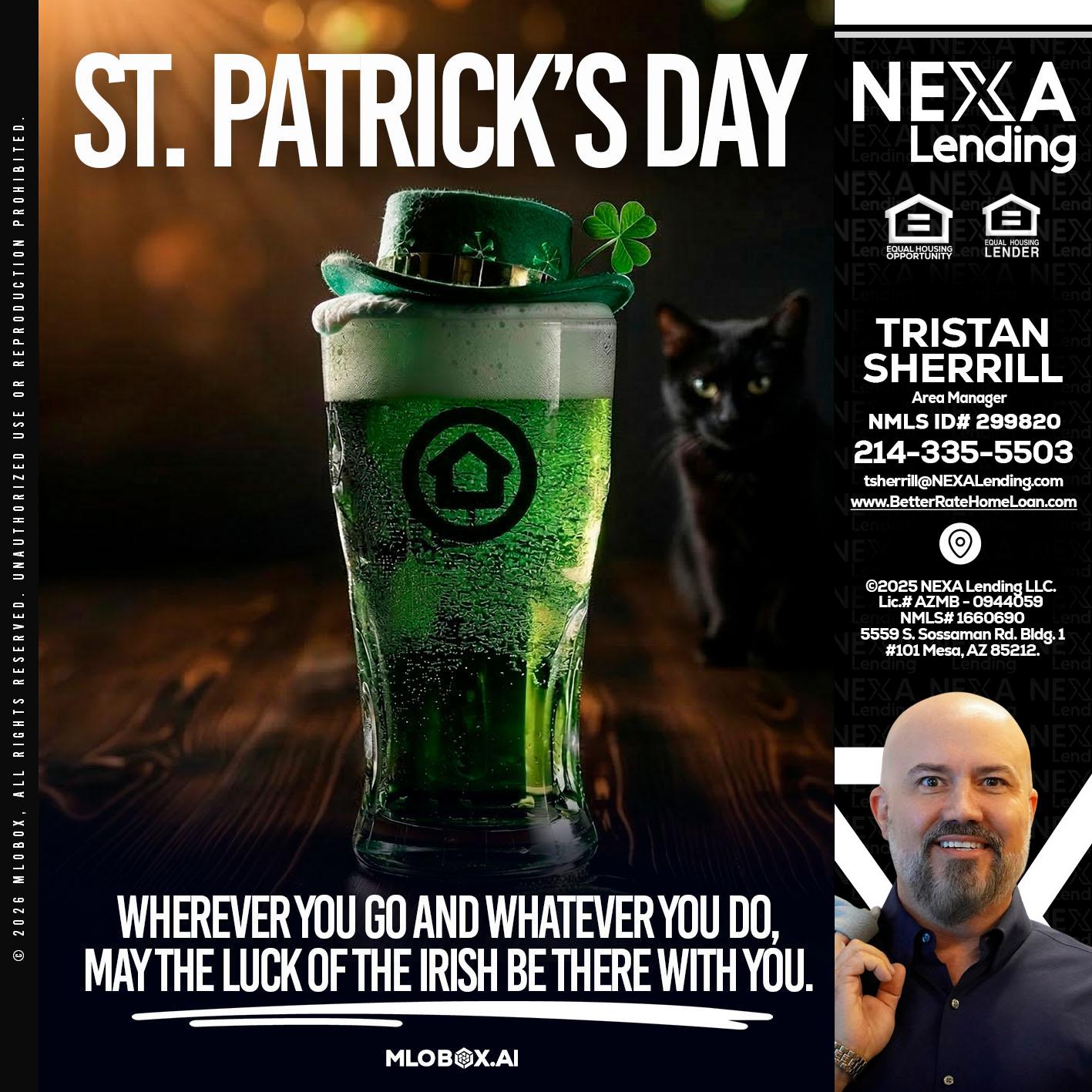 st. Patricks day - Tristan Sherrill -Branch Manager