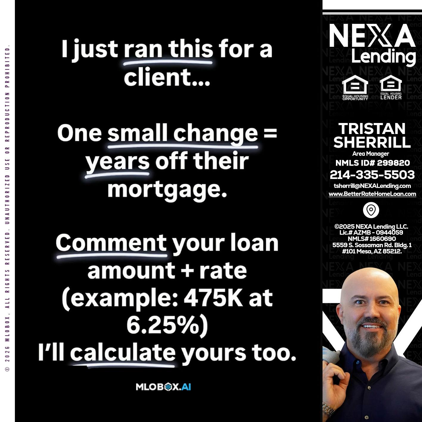 I JUST RAN - Tristan Sherrill -Branch Manager