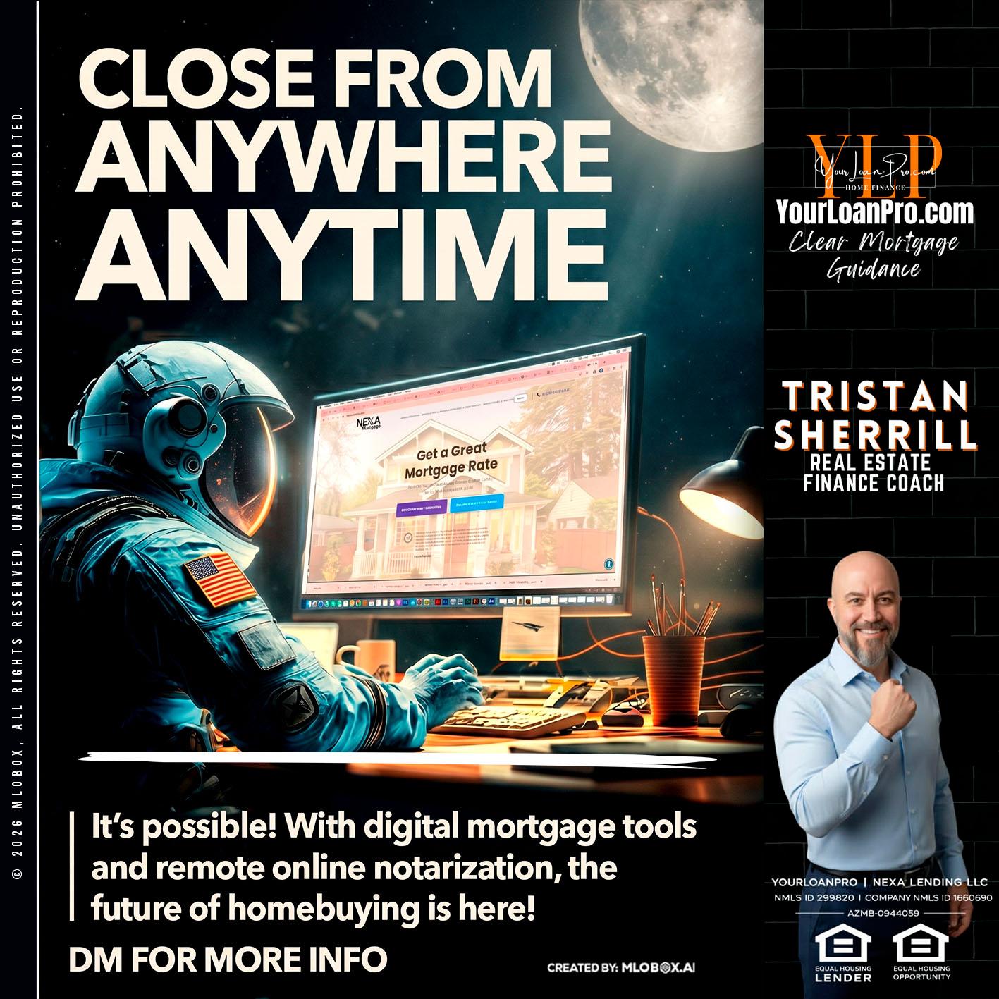 CLOSE FROM - Tristan Sherrill -Branch Manager