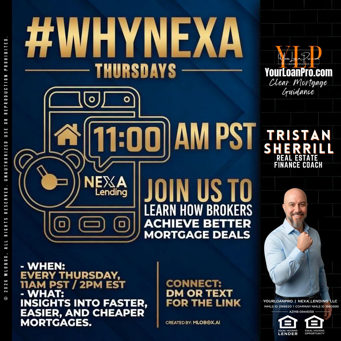WHY NEXA THURDAYS - Tristan Sherrill -Branch Manager