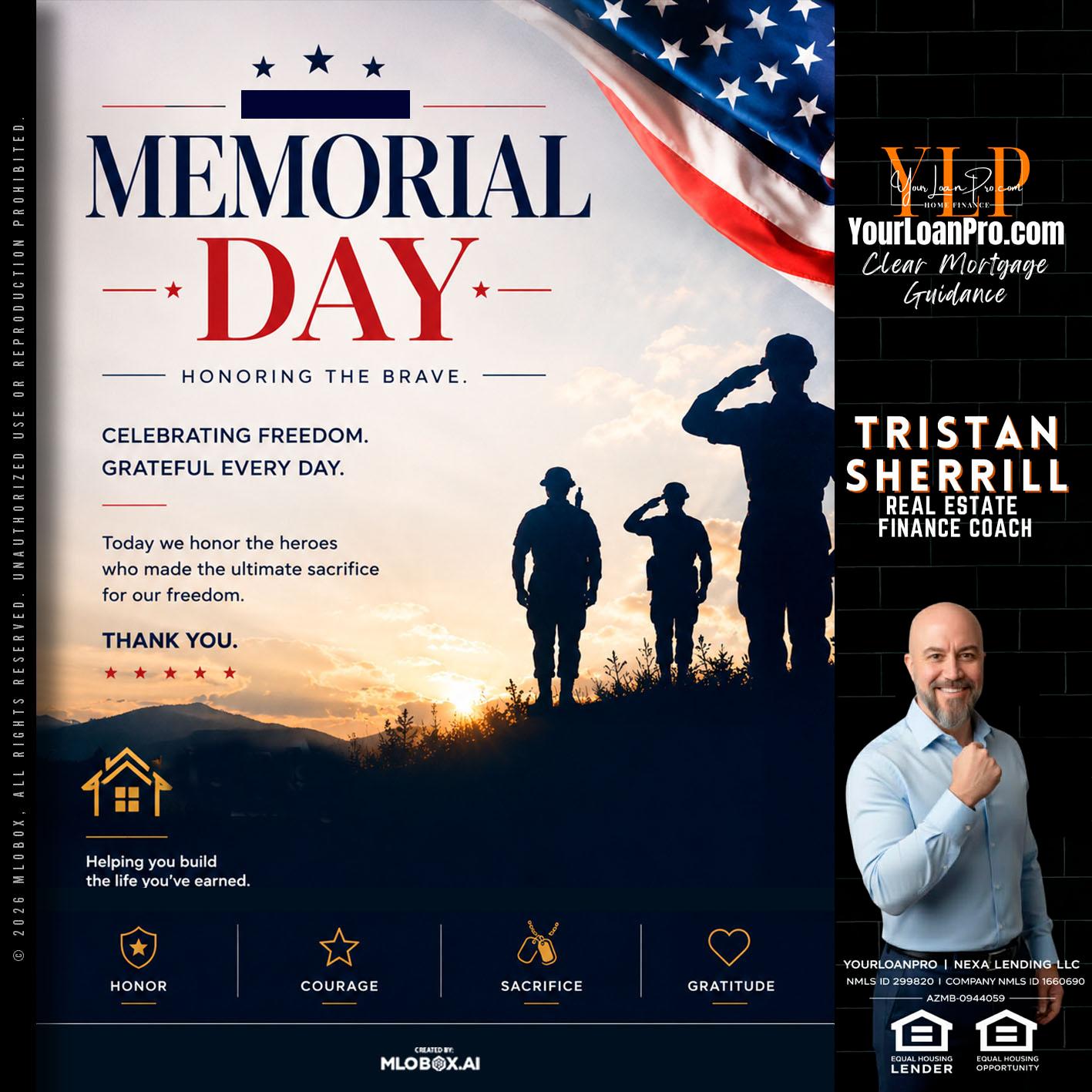 MEMORIAL DAY - Tristan Sherrill -Branch Manager