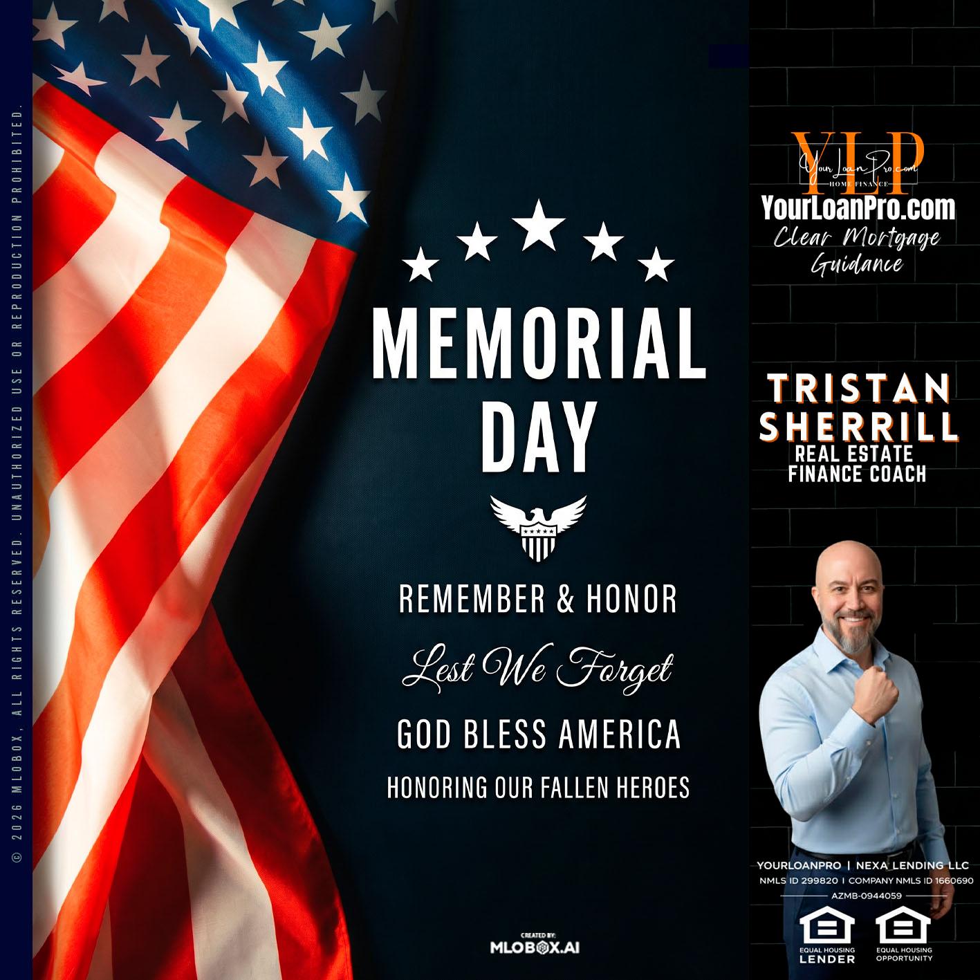 MEMORIAL DAY - Tristan Sherrill -Branch Manager