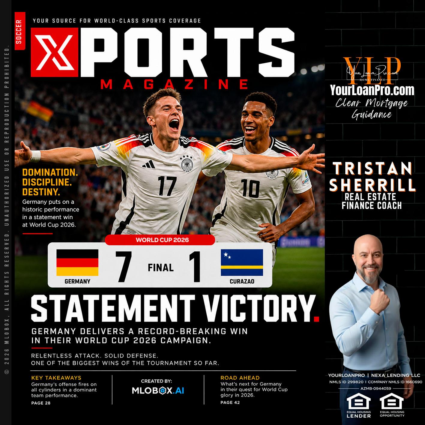 GERMANY VS CURASSAO (7-1) - Tristan Sherrill -Branch Manager