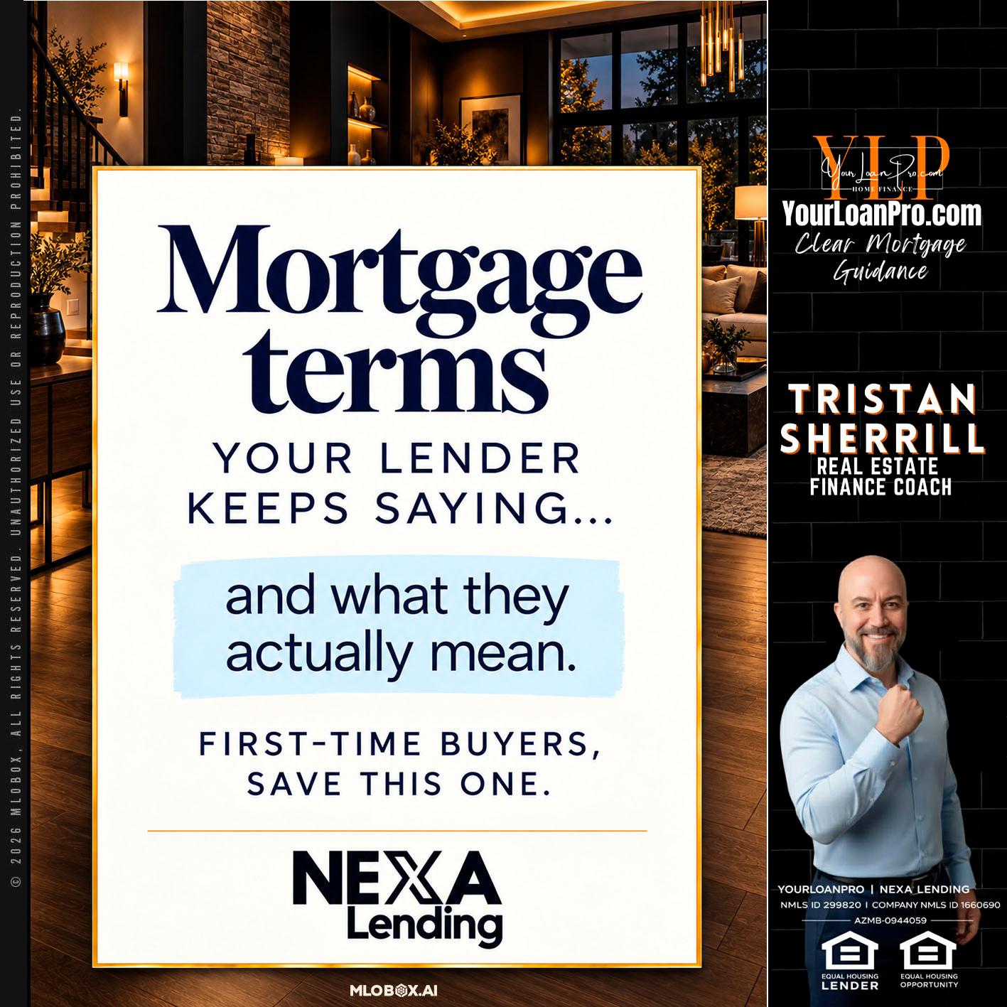mortgage terms - Tristan Sherrill -Branch Manager