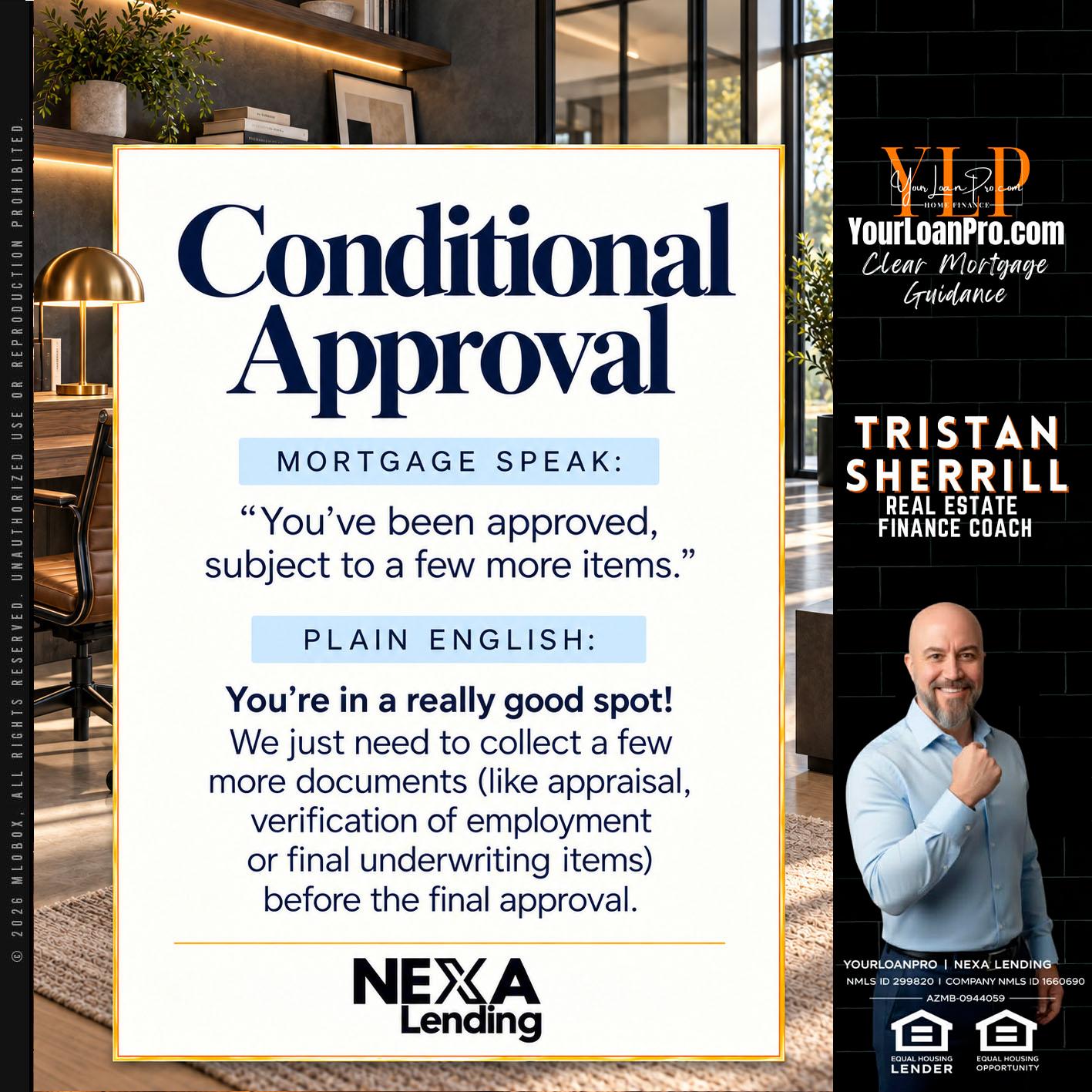 CONDITIONAL APROVAL - Tristan Sherrill -Branch Manager