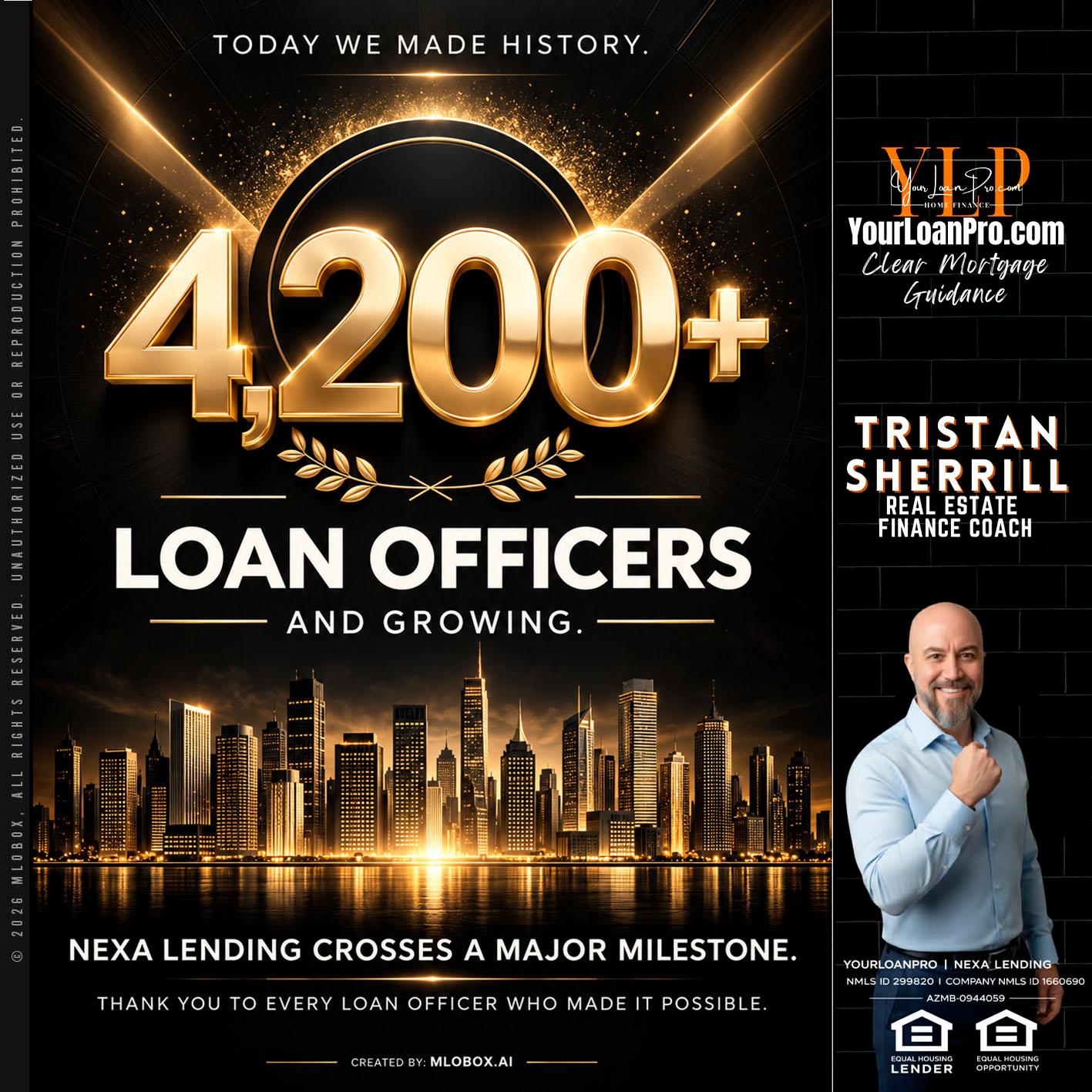 4200+. MLOs - Tristan Sherrill -Branch Manager