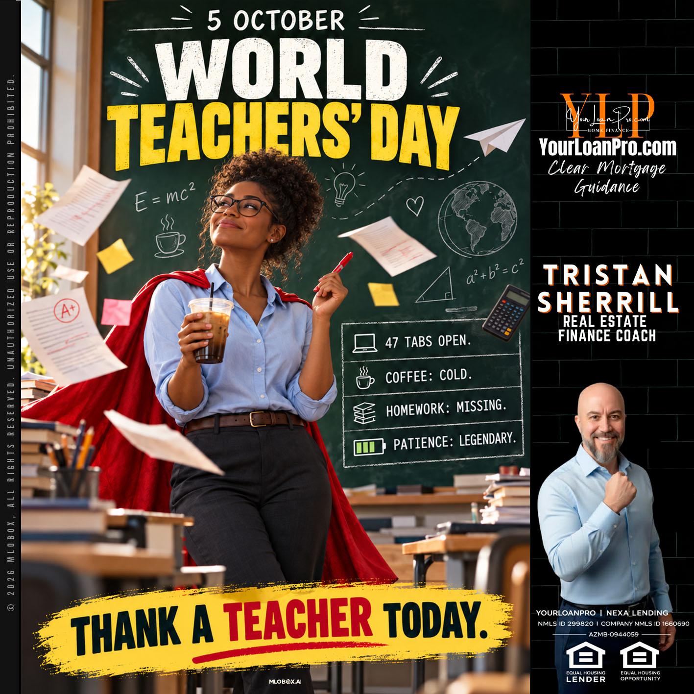 world teacher day - Tristan Sherrill -Branch Manager